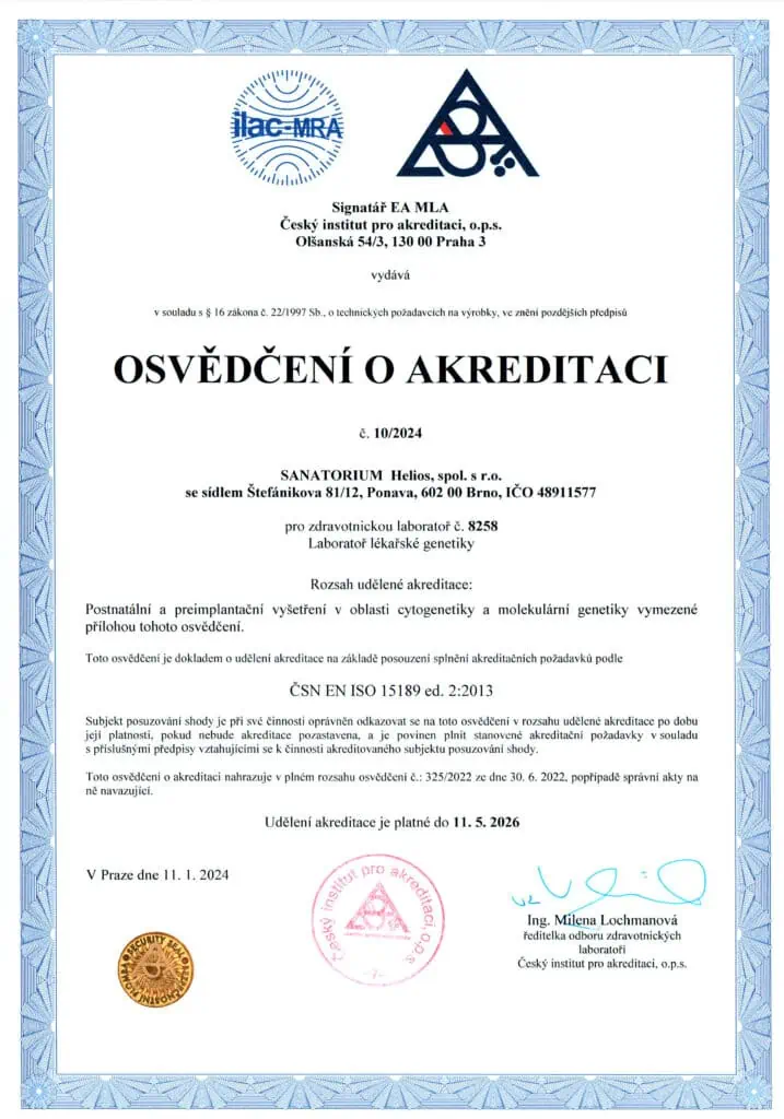 Certifikace a akreditace 6 - Devel Sanatorium Helios CZ Akreditace LLG
